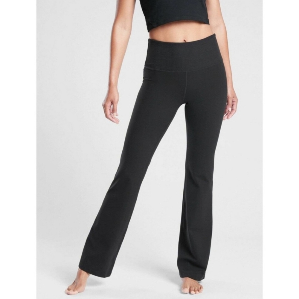 Athleta Pants Studio Flare Black